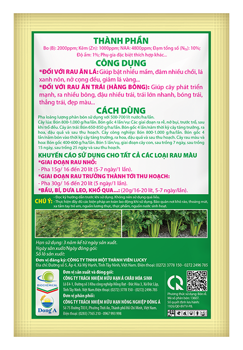 DƯỠNG RAU - (AC-TAI VOI 206) 80G - Ảnh 2