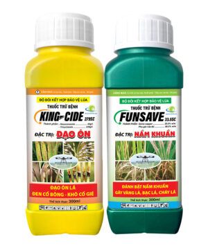 CẶP ĐẶC TRỊ ĐẠO ÔN LÚA - (KING-CIDE 279SC + FUNSAVE 33.5SC) CẶP 300ML