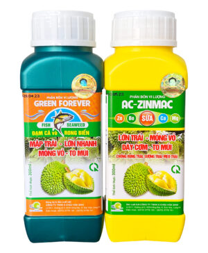 BỘ SẦU RIÊNG - ĐẠM CÁ + VI LƯỢNG (GREEN FOREVER + AC-ZINMAC) CẶP 300ML