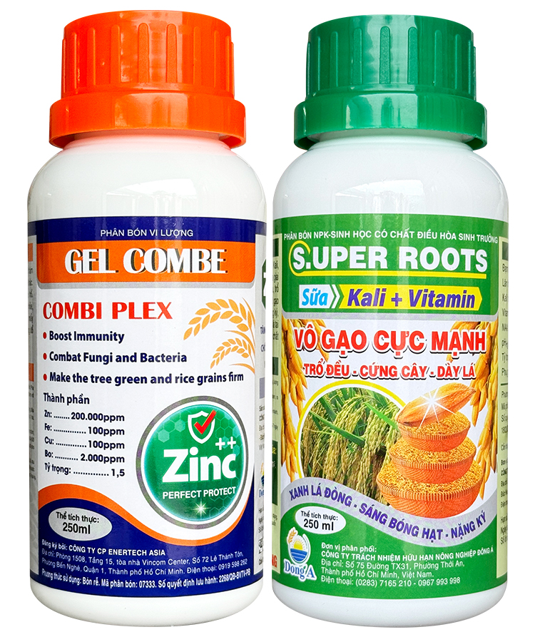 BỘ VÔ GẠO CỰC MẠNH - (GREENFARM + GELCOMBE) CẶP 250ML