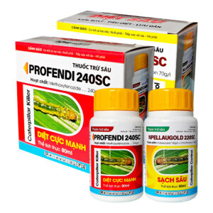 CẶP SIÊU DIỆT SÂU ĐỎ - VÀNG: PROFENDI 240SC - NPELLAUGOLD 220SC (CẶP 80ML)